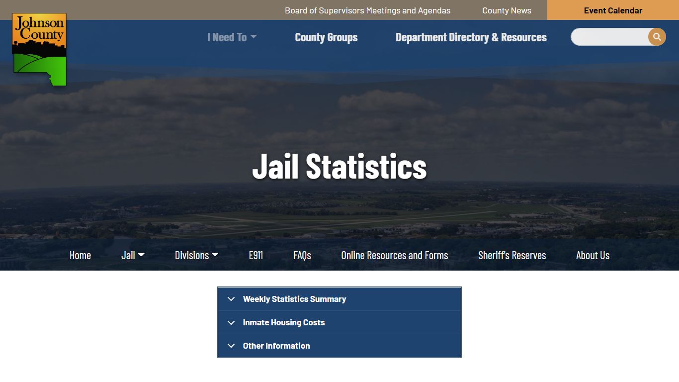 Jail Stats & Inmate Housing Costs - Johnson County, Iowa